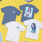 Minji Illustrated Tee - Navy